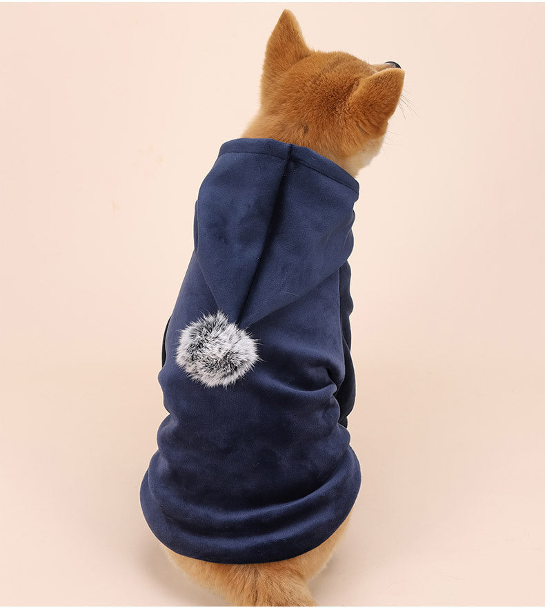 Small And Medium-sized Dog Autumn And Winter Warm And Velvet Clothing