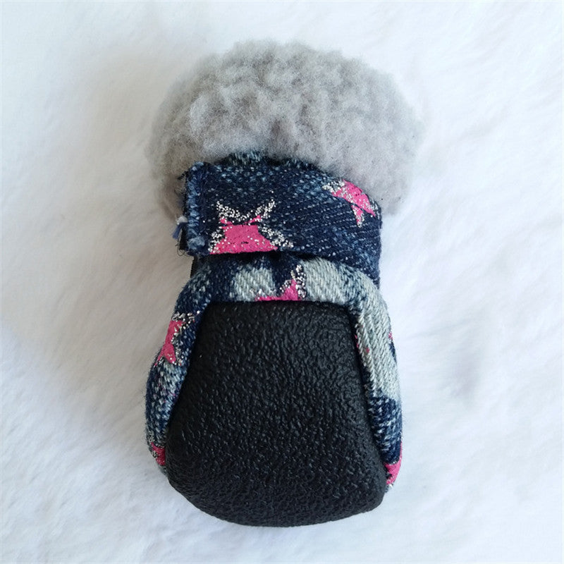 Teddy VIP denim dog shoes