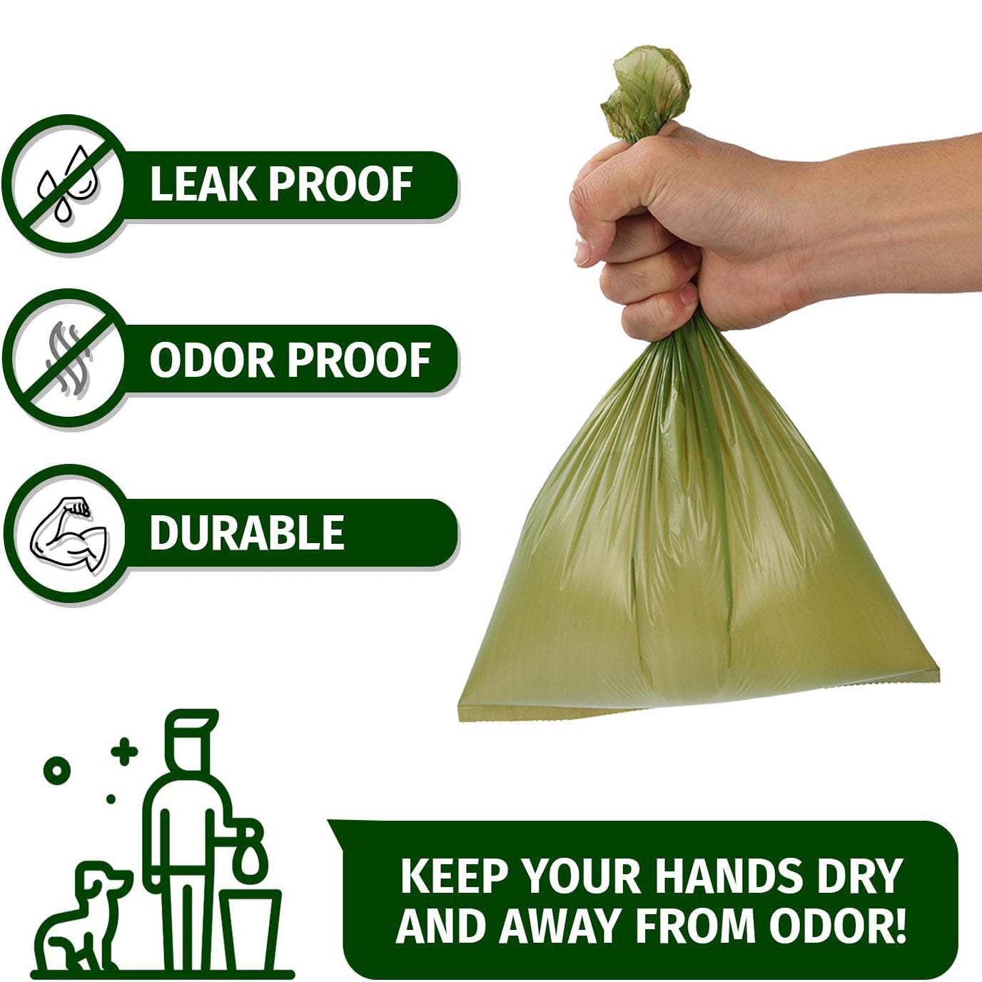 Poop Bags For Dog Waste Bags Extra Thick Strong Leak Proof Dog Waste Bags