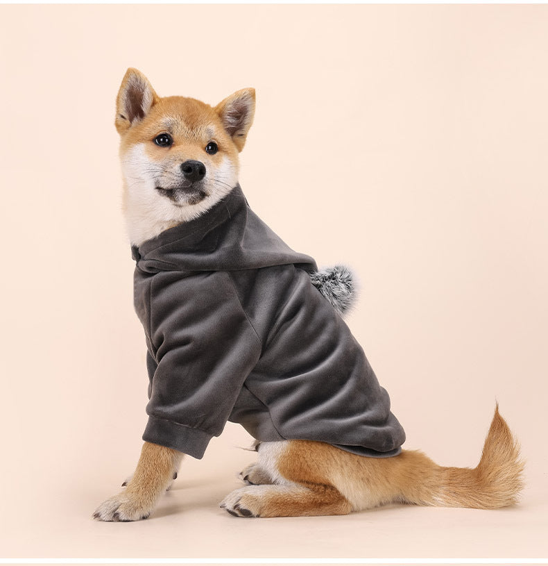 Small And Medium-sized Dog Autumn And Winter Warm And Velvet Clothing