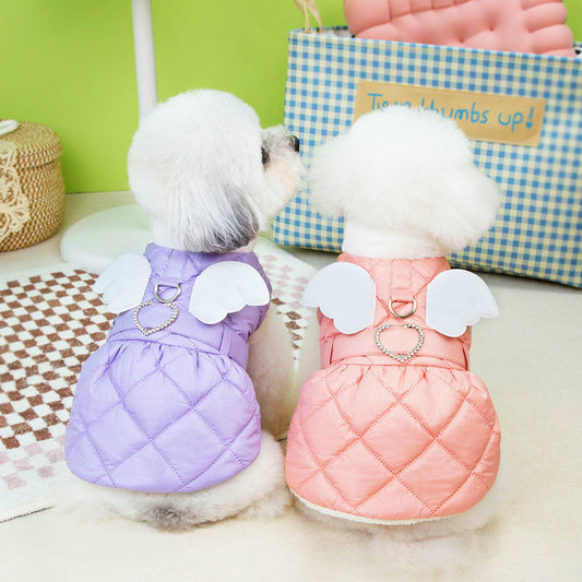 Pet Cute Angel Small Dog Thickened Cotton Skirt