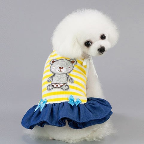 Small dog clothes spring thin pet summer princess dress