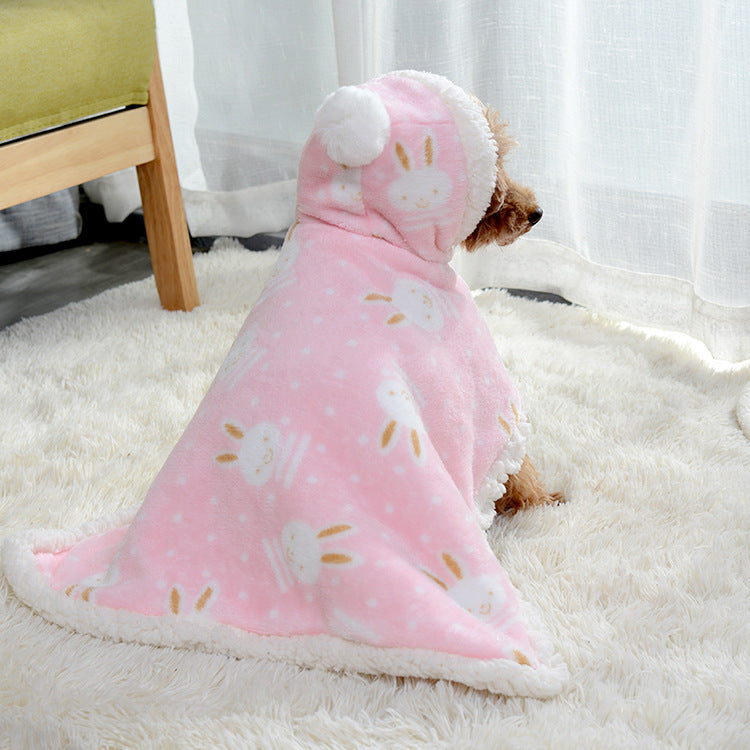 Pet Pajamas Dog Sleeping Bag Plus Velvet To Keep Warm