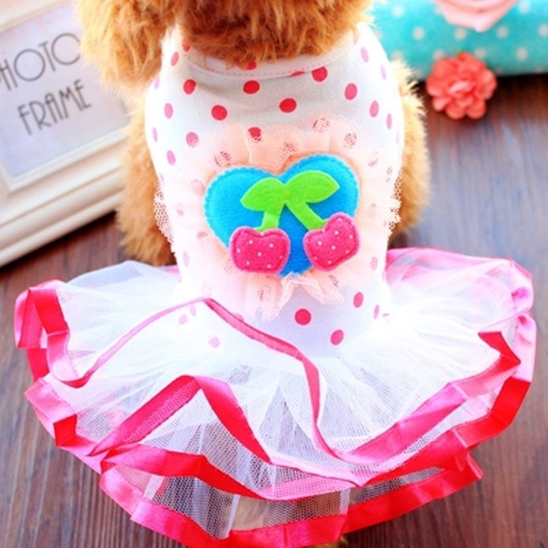 Small dog clothes spring thin pet summer princess dress