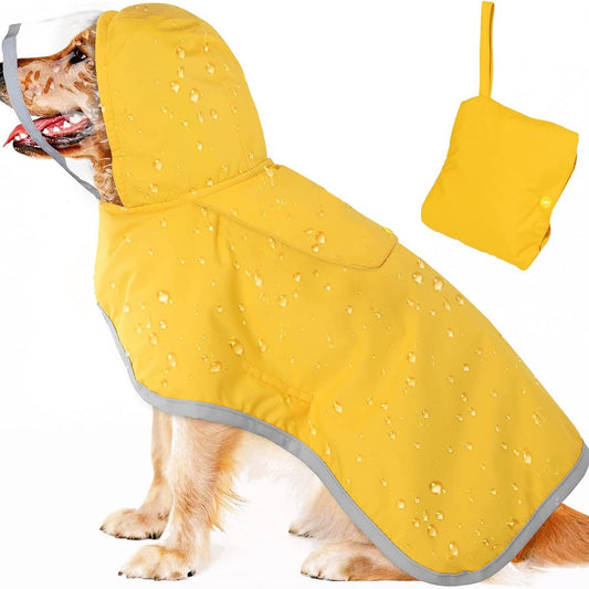 Dog Raincoat Waterproof Soft Breathable Dog Rain Jacket For Small Dog Hooded Dog Rain Coat With Transparent Cap Protect Belly