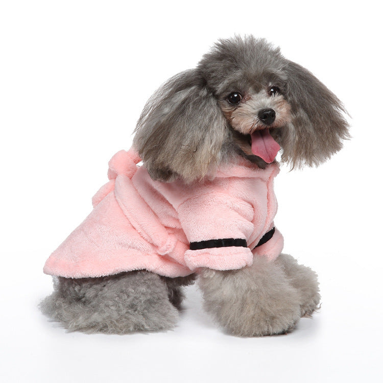 Pet Clothes Hotel Bath Towel Dog Cat Bathrobe