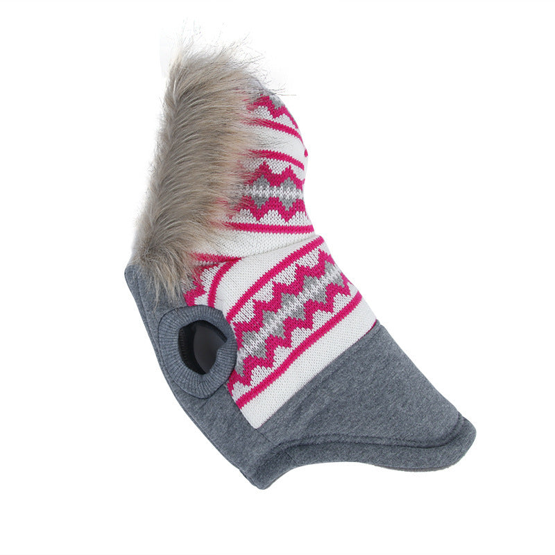 Dog Clothes Two-legged Coat With Big Fur Collar Trench Coat